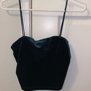 Velvet Green Cropped Tank!!